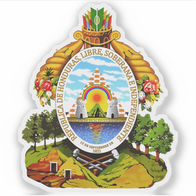 Wappen von Honduras Aufkleber (Vorderseite)