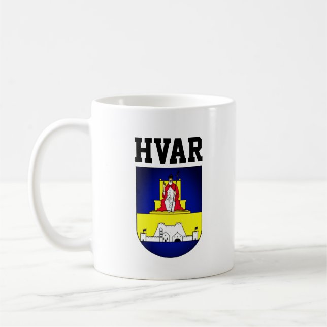 Wappen von Hvar - Kroatien Kaffeetasse (Links)