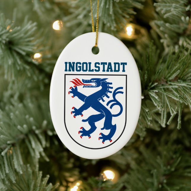 Wappen von Ingolstadt, Bayern - DEUTSCHLAND Keramik Ornament (Baum)