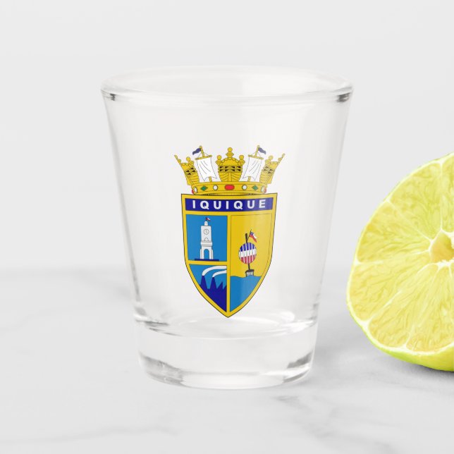 Wappen von Iquique, Chile Schnapsglas (Vorderseite)