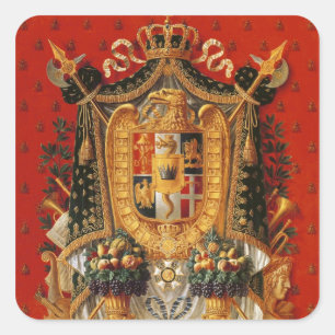 Wappen von Italien, Entwurf für eine Tapisserie Quadratischer Aufkleber