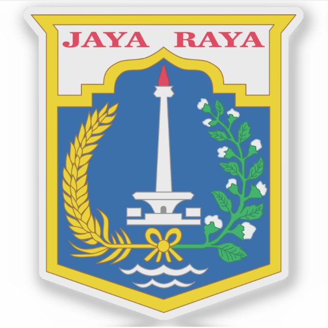 Wappen von Jakarta, Indonesien Aufkleber (Vorderseite)