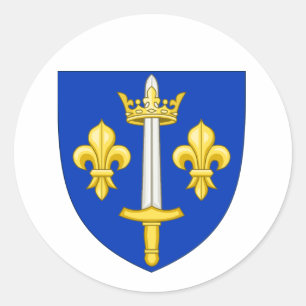 Wappen von Jeanne d'Arc Runder Aufkleber