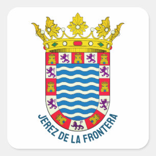 Wappen von Jerez de la Frontera Quadratischer Aufkleber