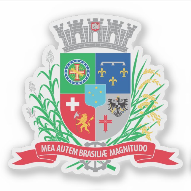 Wappen von Joinville, Brasilien Aufkleber (Vorderseite)