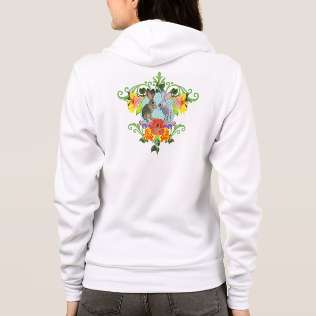 Wappen von Kaninchen-ZipHoodie Hoodie (Rückseite)