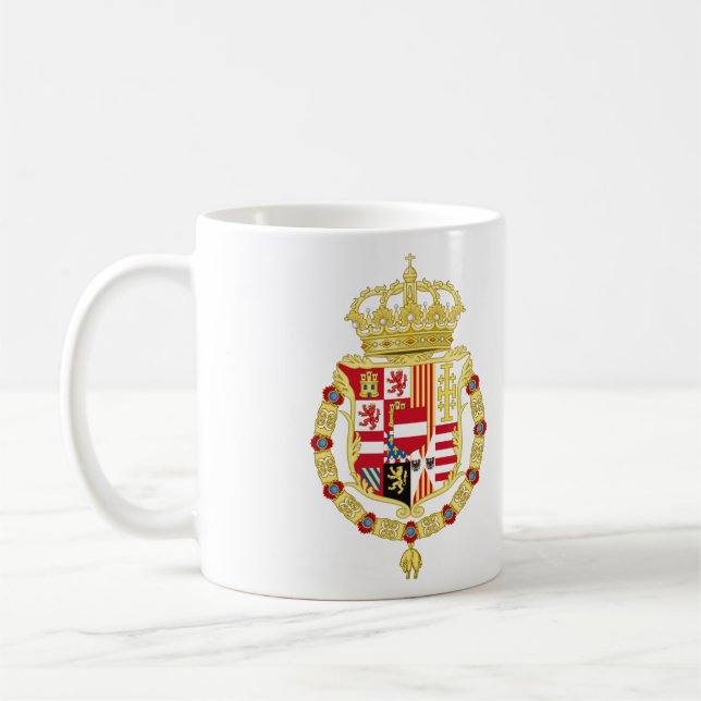 Wappen von Karl VI. von Österreich als Monarch o Kaffeetasse (Links)
