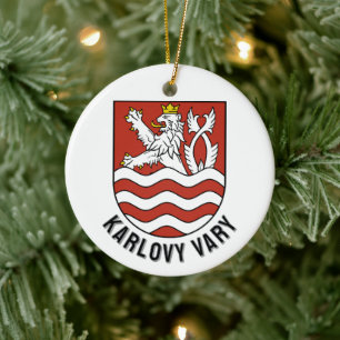 Wappen von Karlovy Vary, Tschechische Republik Keramik Ornament
