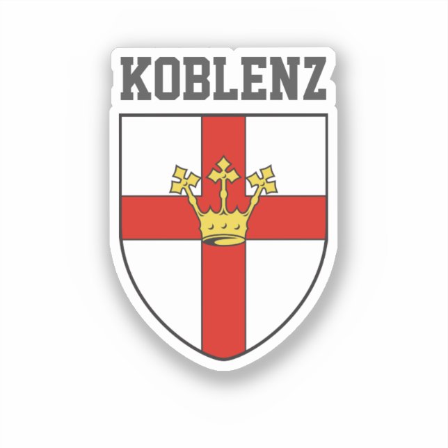 Wappen von Koblenz, Deutschland Aufkleber (Vorderseite)