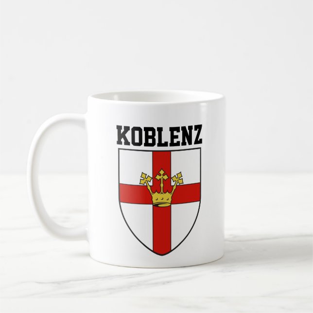 Wappen von Koblenz, Deutschland Tasse Kaffee (Links)