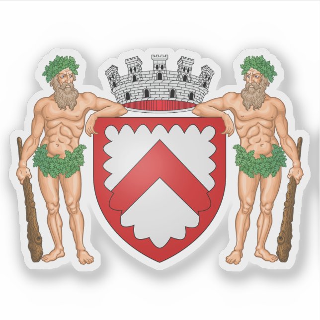 Wappen von Kortrijk, Belgien Aufkleber (Vorderseite)