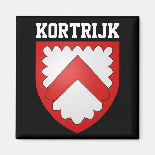 Wappen von Kortrijk, Belgien Magnet