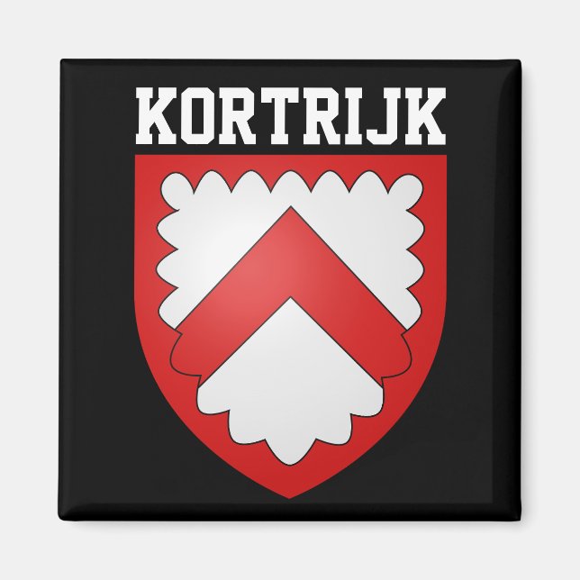 Wappen von Kortrijk, Belgien Magnet (Vorne)