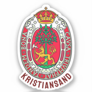 Wappen von Kristiansand, NORWEGEN Aufkleber