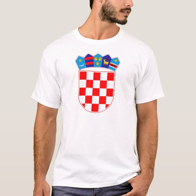 Wappen von Kroatien, kroatisches Emblem, Hrvatska T-Shirt (Vorderseite)