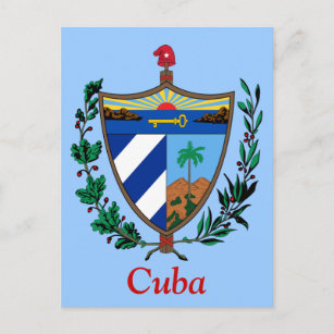 Wappen von Kuba Postkarte