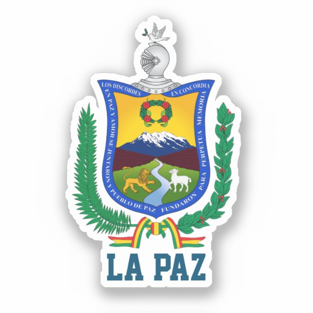 Wappen von La Paz, Bolivien Aufkleber (Vorderseite)