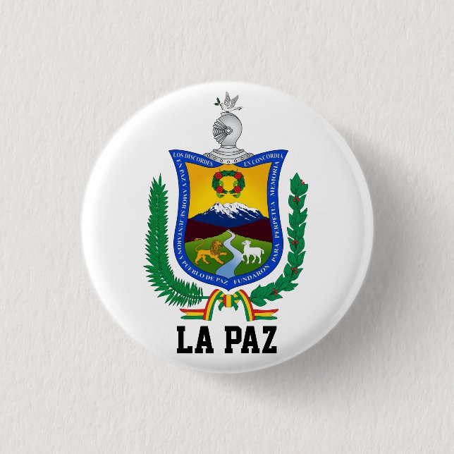 Wappen von La Paz, Bolivien Button (Vorderseite)