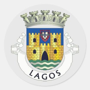 Wappen von Lagos, Portugal Runder Aufkleber