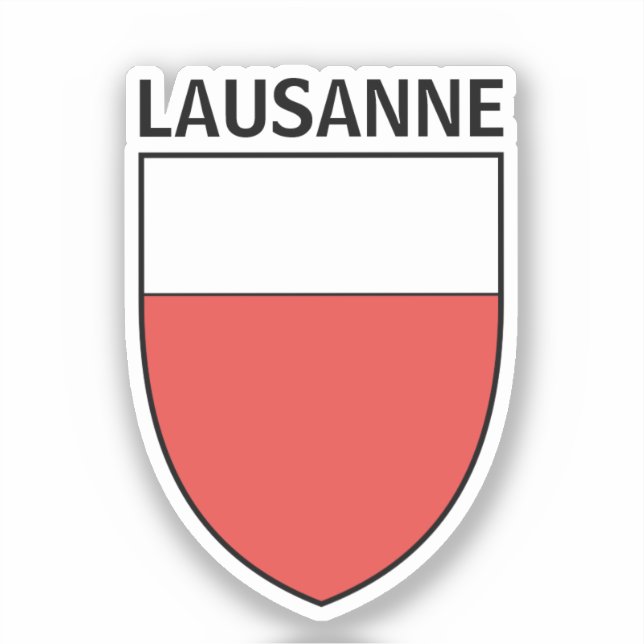 Wappen von Lausanne, SCHWEIZ Aufkleber (Vorderseite)