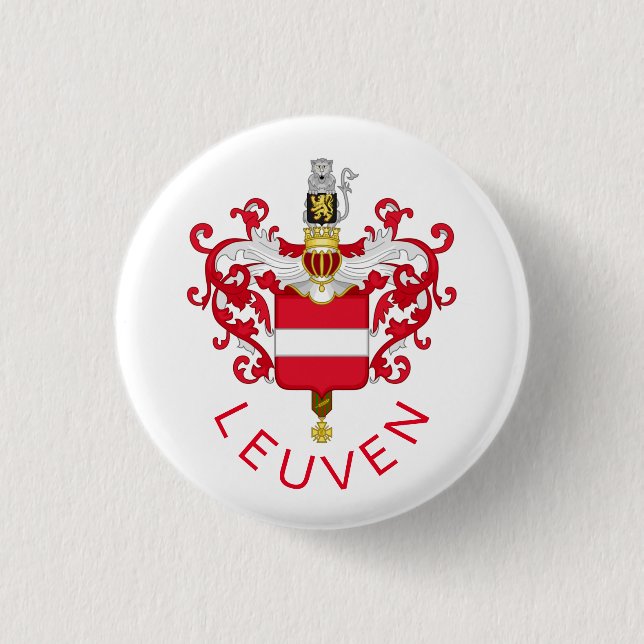 Wappen von Leuven, Belgien Button (Vorderseite)