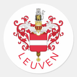 Wappen von Leuven, Belgien Runder Aufkleber