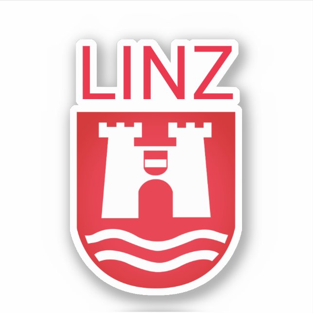 Wappen von Linz, ÖSTERREICH Aufkleber (Vorderseite)