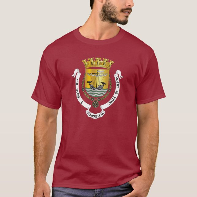 Wappen von Lissabon, Portugal T-Shirt (Vorderseite)