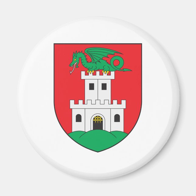 Wappen von Ljubljana Magnet (Vorne)
