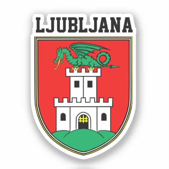 Wappen von Ljubljana - SLOWENIEN Aufkleber (Vorderseite)