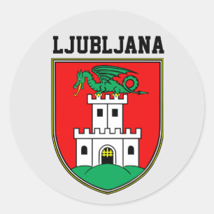 Wappen von Ljubljana - SLOWENIEN Runder Aufkleber