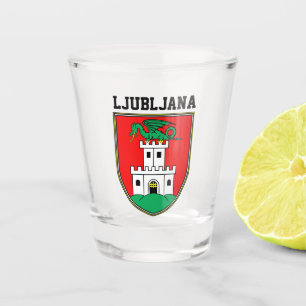 Wappen von Ljubljana - SLOWENIEN Schnapsglas