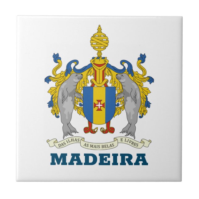 Wappen von Madeira, Portugal Fliese (Vorderseite)