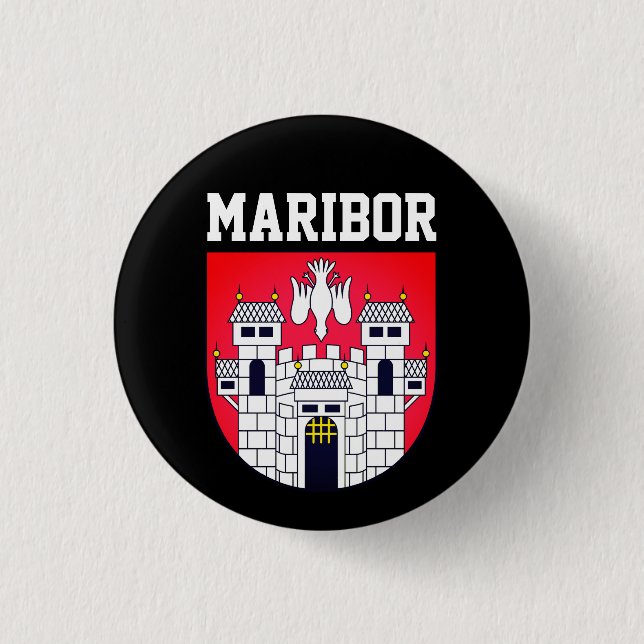 Wappen von Maribor - SLOWENIEN Button (Vorderseite)