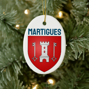Wappen von Martigues, Frankreich Keramik Ornament