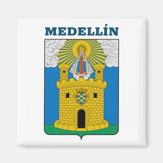 Wappen von Medellín, Kolumbien-Magnet Magnet (Vorne)