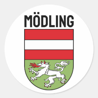 Wappen von Mödling, ÖSTERREICH Runder Aufkleber