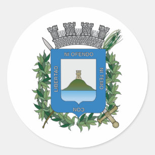 Wappen von Montevideo, Uruguay Runder Aufkleber