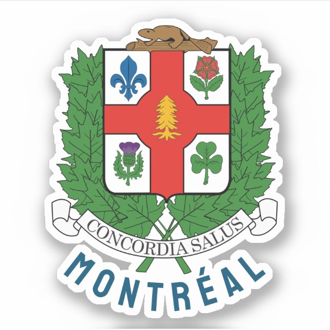 Wappen von Montreal, KANADA Aufkleber (Vorderseite)