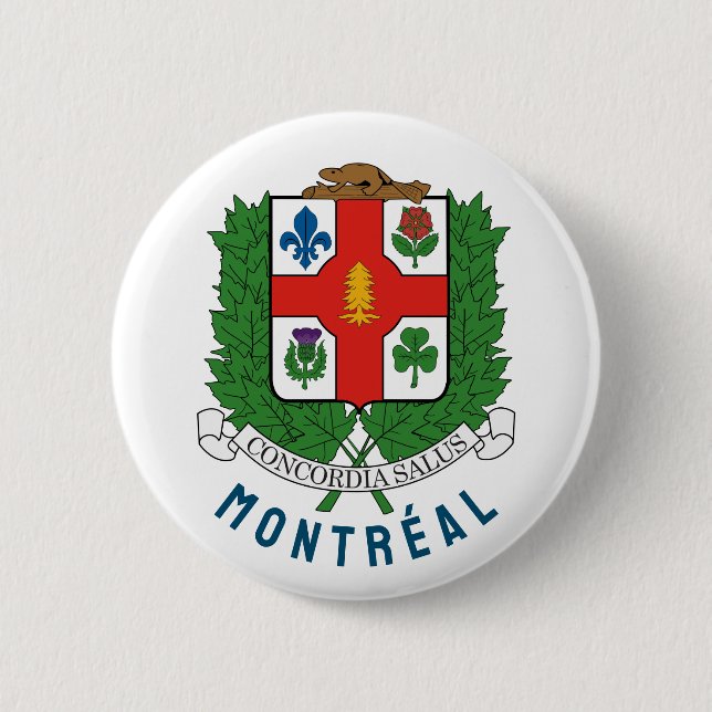 Wappen von Montréal, KANADA Button (Vorderseite)