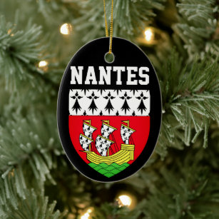 Wappen von Nantes, Frankreich Keramik Ornament