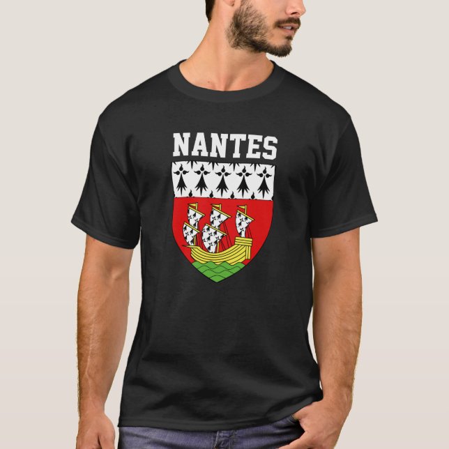 Wappen von Nantes, Frankreich T-Shirt (Vorderseite)