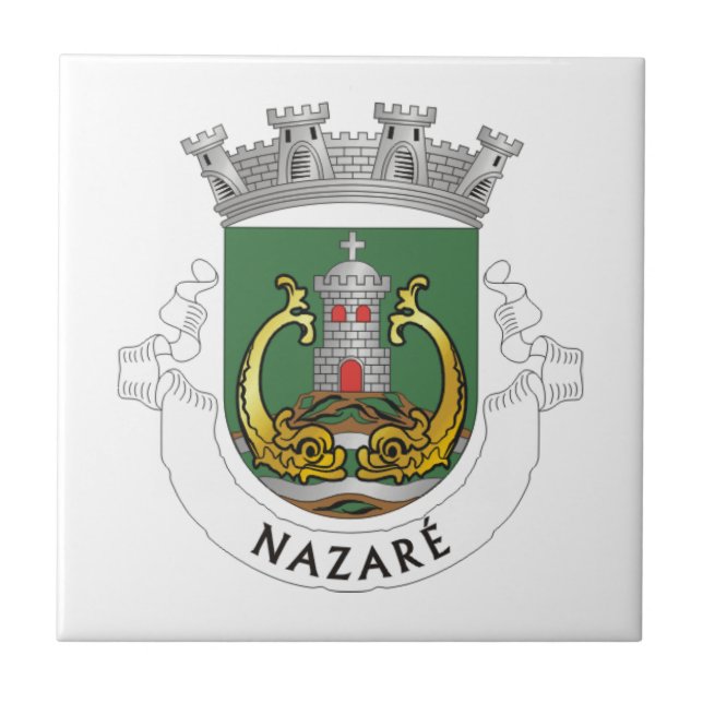 Wappen von Nazaré, Portugal Fliese (Vorderseite)