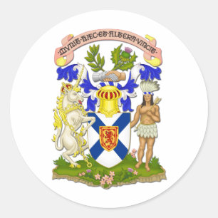 Wappen von Neuschottland Runder Aufkleber