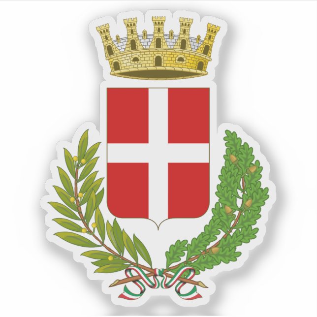 Wappen von Novara, Italien Aufkleber (Vorderseite)