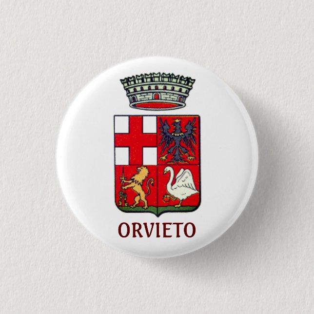 Wappen von Orvieto, Italien Button (Vorderseite)