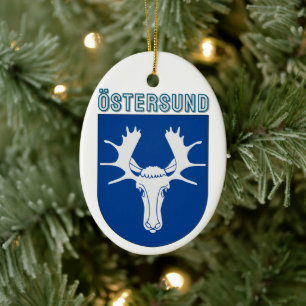 Wappen von Östersund - Schweden Keramik Ornament