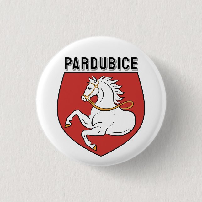 Wappen von Pardubice, Tschechische Republik Button (Vorderseite)