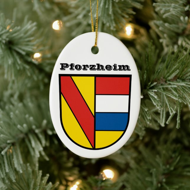 Wappen von Pforzheim, Deutschland Keramik Ornament (Baum)