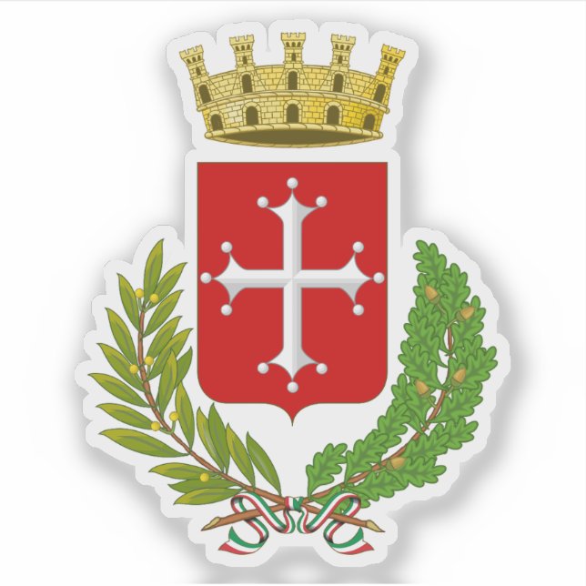 Wappen von Pisa, Italien Aufkleber (Vorderseite)